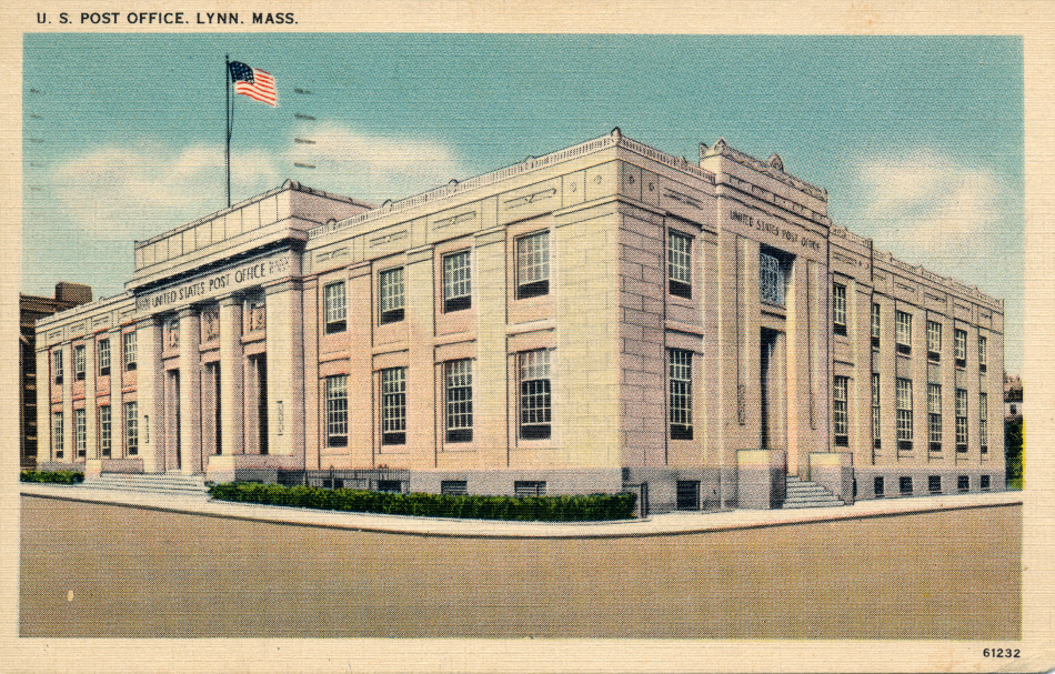 Lynn, Massachusetts Post Office Post Card