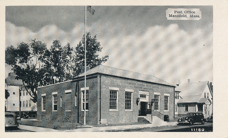 Mansfield, Massachusetts Post Office Post Card