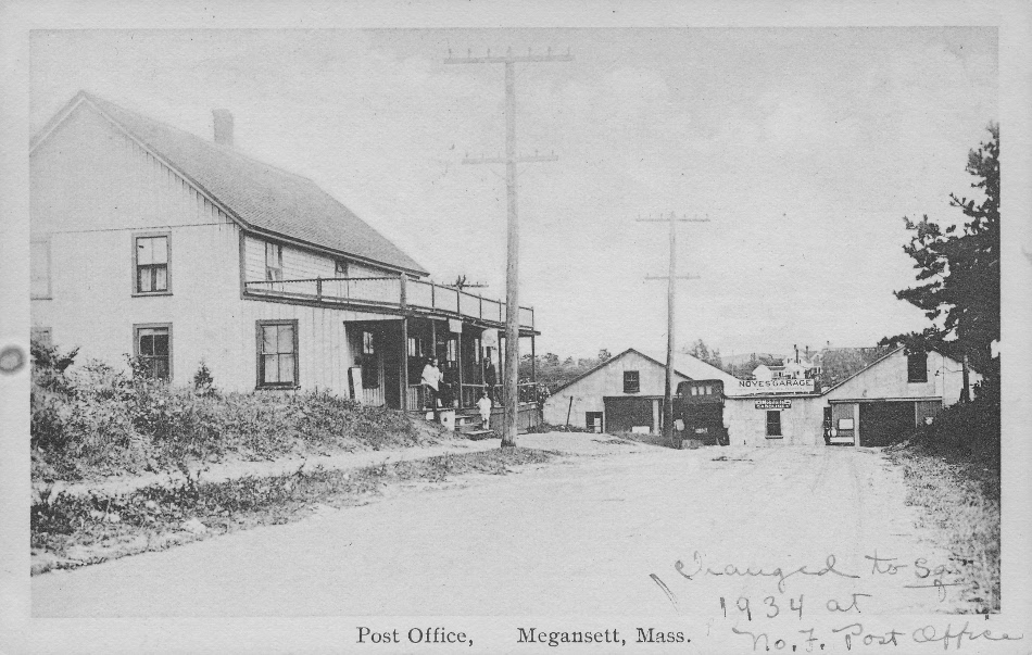 Megansett, Massachusetts Post Office Post Card