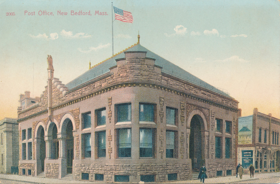 New Bedford, Massachusetts Post Office Post Card