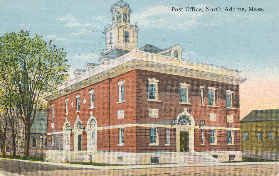 North Adams, Massachusetts Post Office Post Card