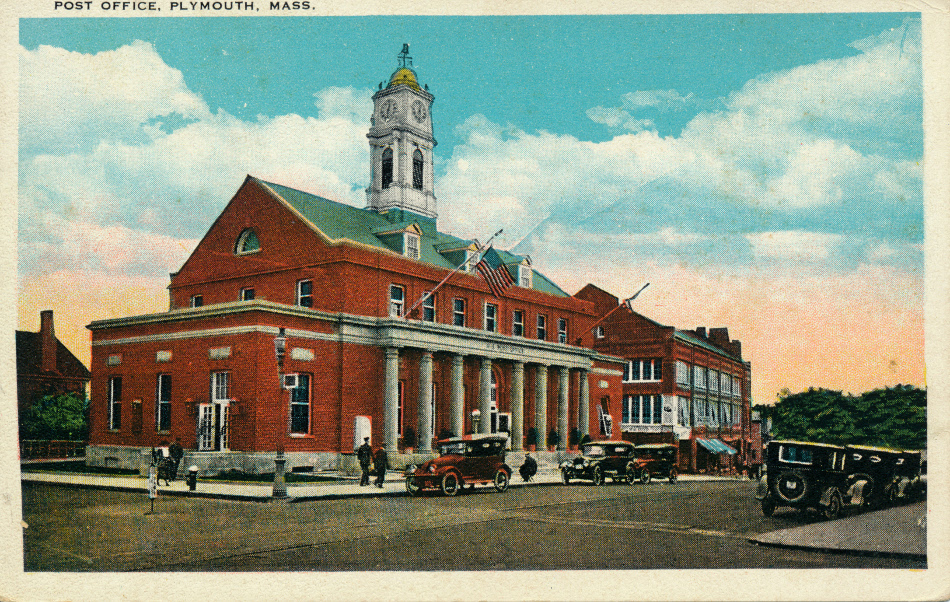 Plymouth, Massachusetts Post Office Post Card
