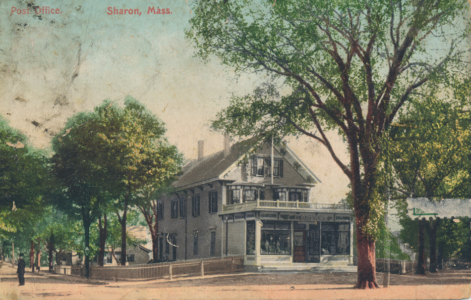 Sharone Massachusetts Post Office Post Card
