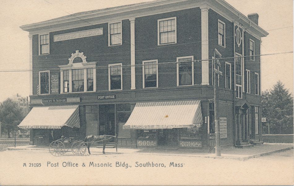 Southboroe Massachusetts Post Office Post Card