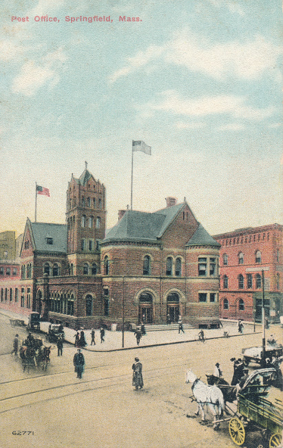Springfield, Massachusetts Post Office Post Card