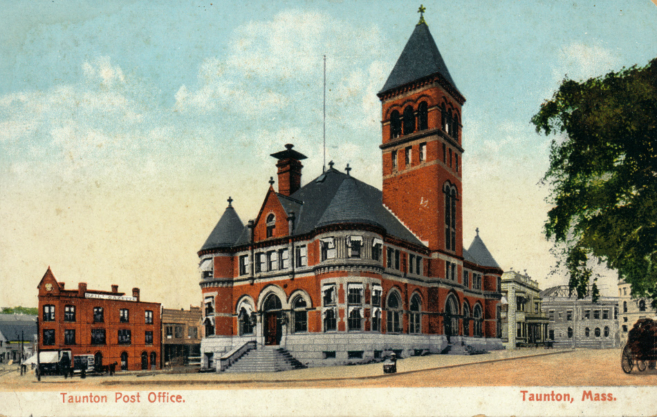 Taunton, Massachusetts Post Office Post Card