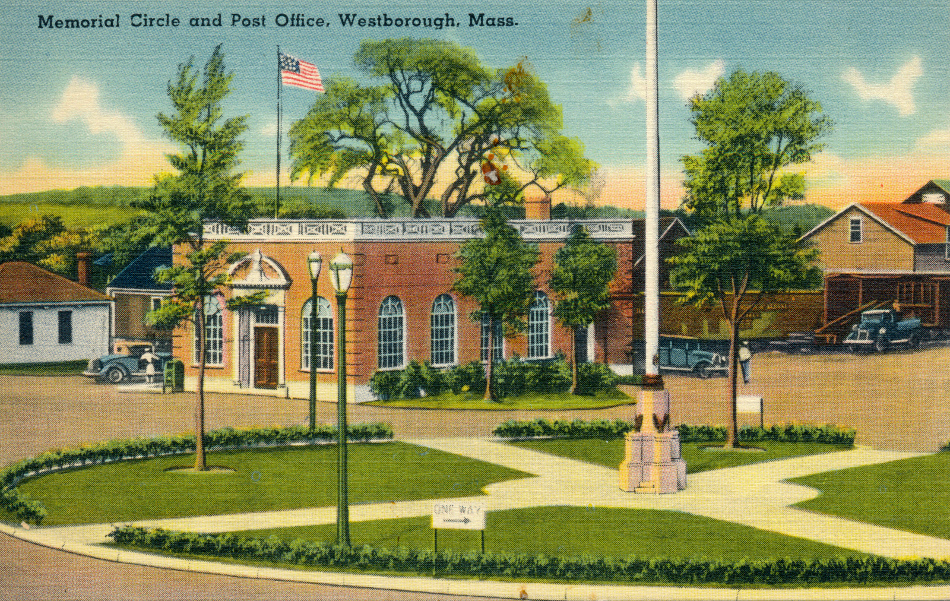 Westborough, Massachusetts Post Office Post Card