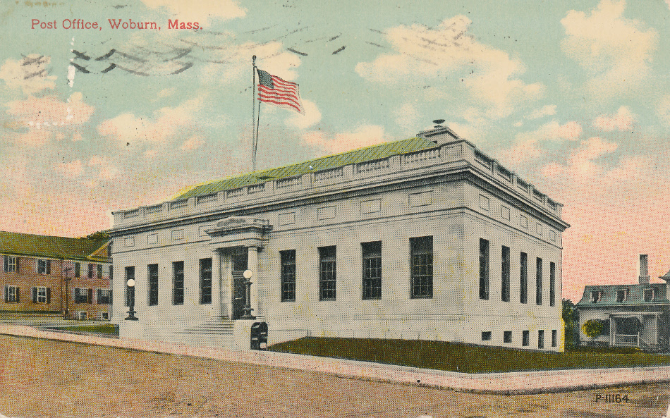 Woburn, Massachusetts Post Office Post Card