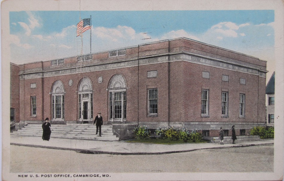 Cambridge, Maryland Post Office Post Card