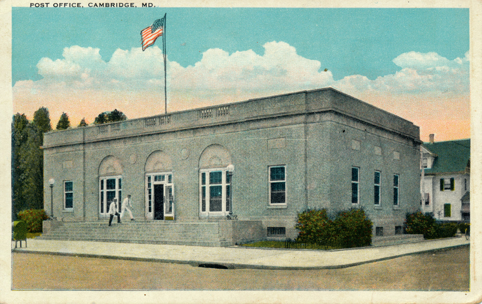 Cambridge, Maryland Post Office Post Card