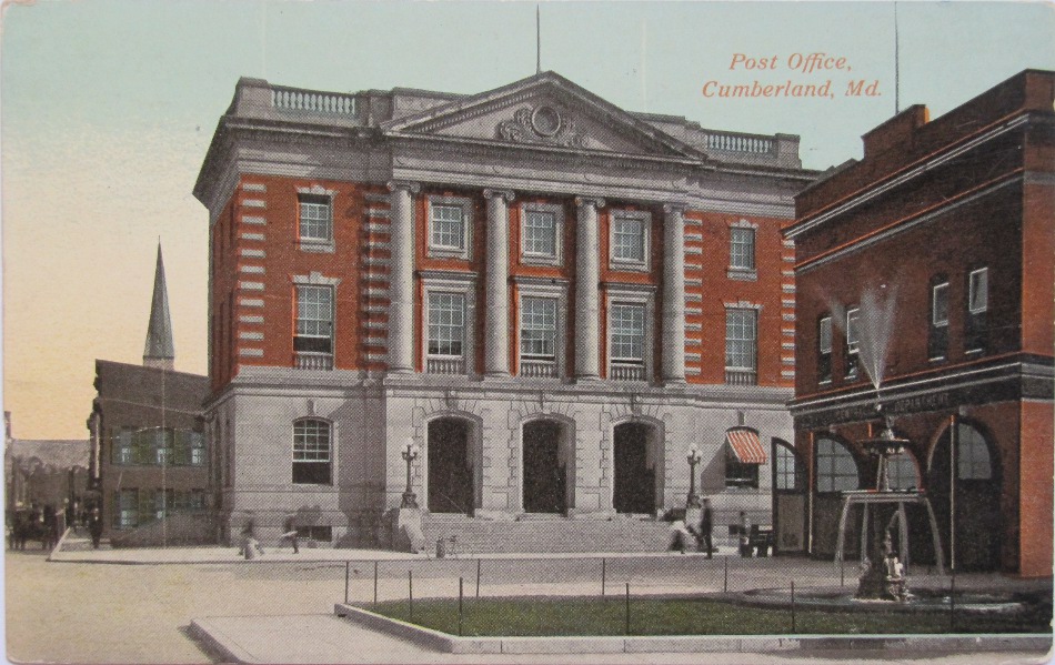 Cumberland, Maryland Post Office Post Card