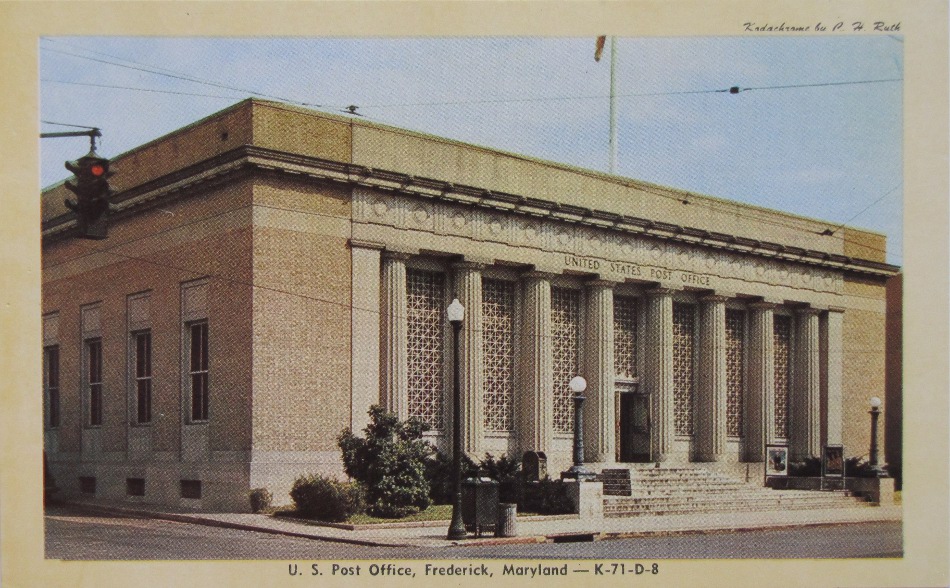 Frederick, Maryland Post Office Post Card