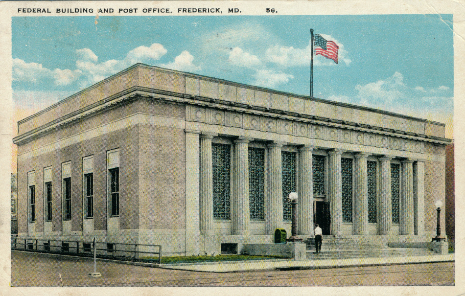 Frederick, Maryland Post Office Post Card
