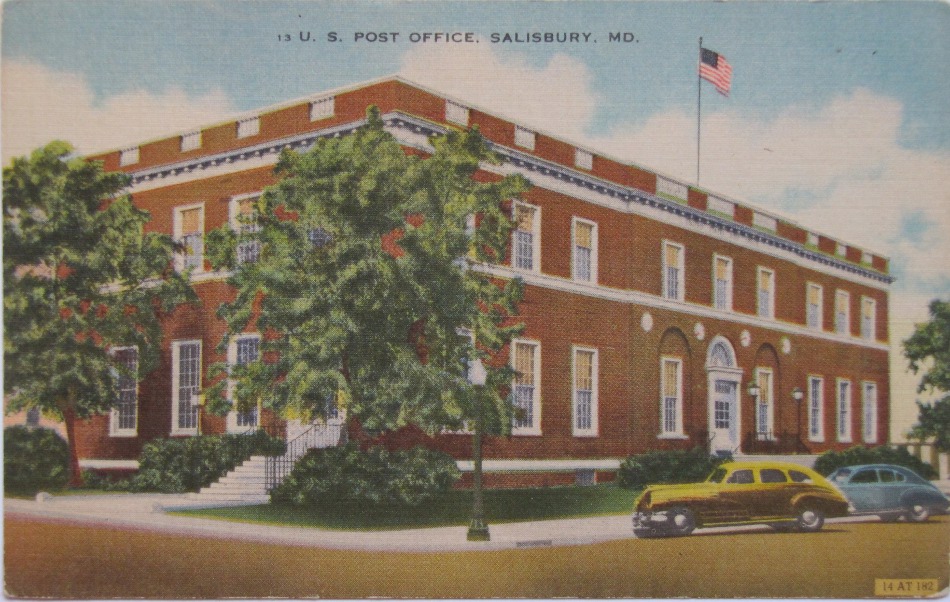 Salisbury, Maryland Post Office Post Card