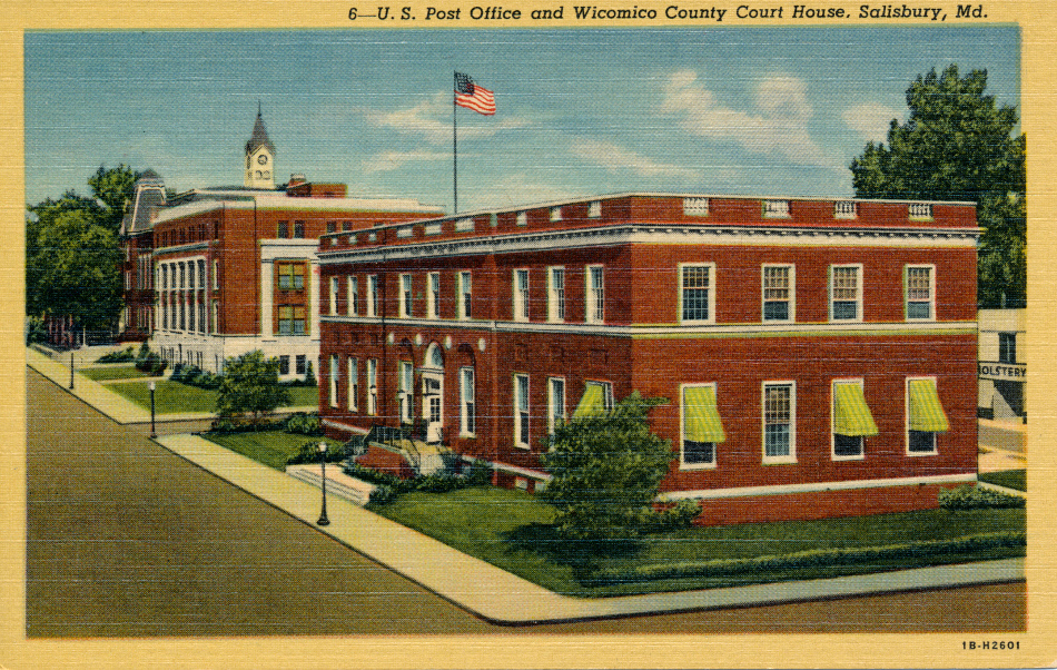 Salisbury, Maryland Post Office Post Card