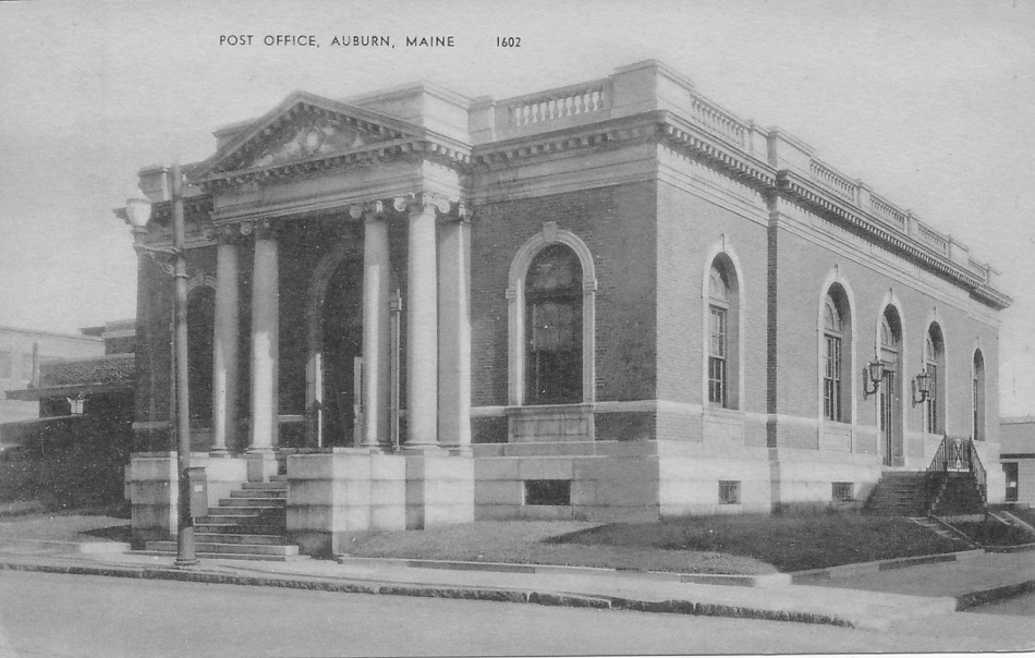 Auburn, Maine Post Office Post Card