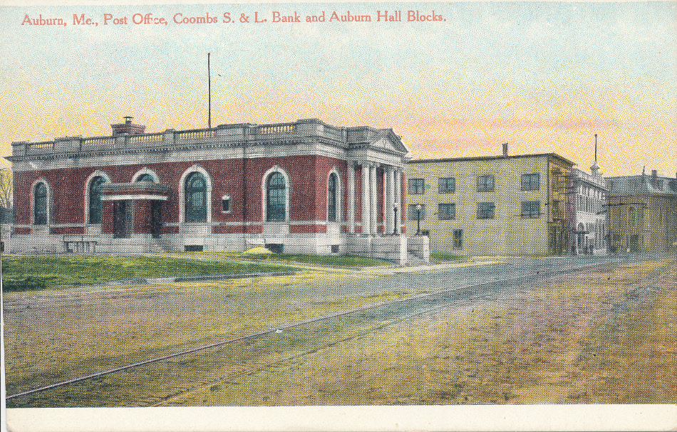 Auburn, Maine Post Office Post Card