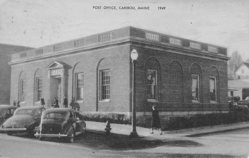 Caribou, Maine Post Office Post Card