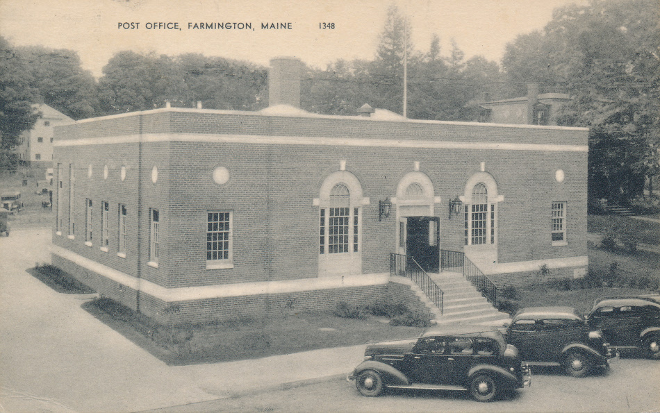 Farmington, Maine Post Office Post Card