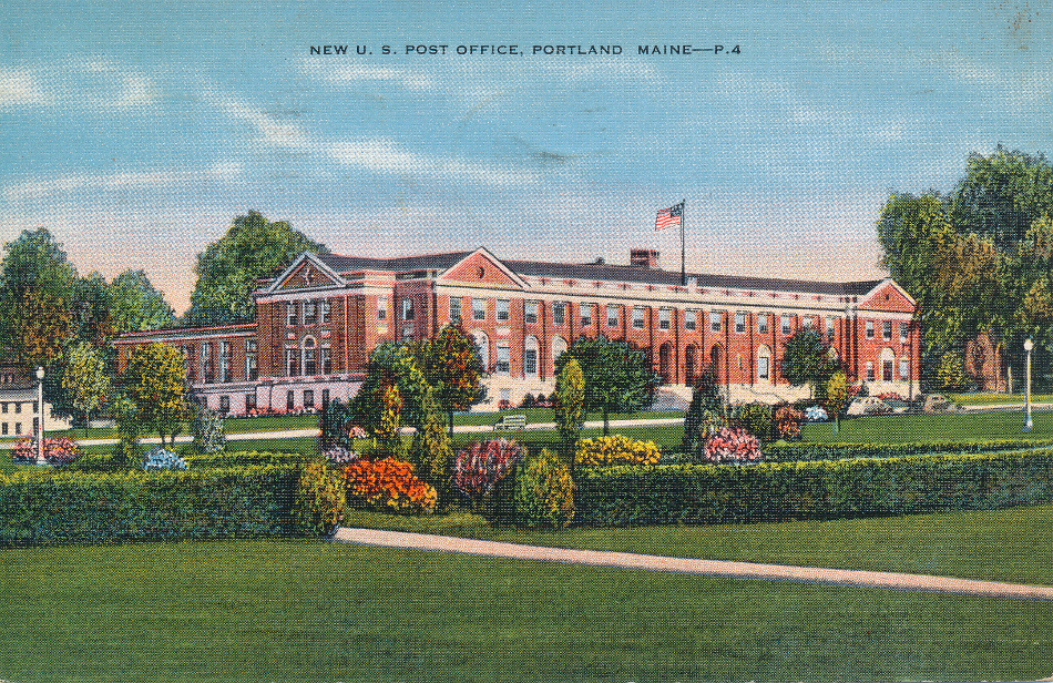 Portland, Maine Post Office Post Card