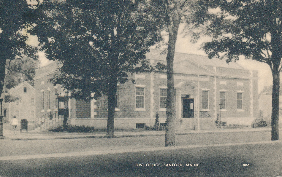 Sanford, Maine Post Office Post Card
