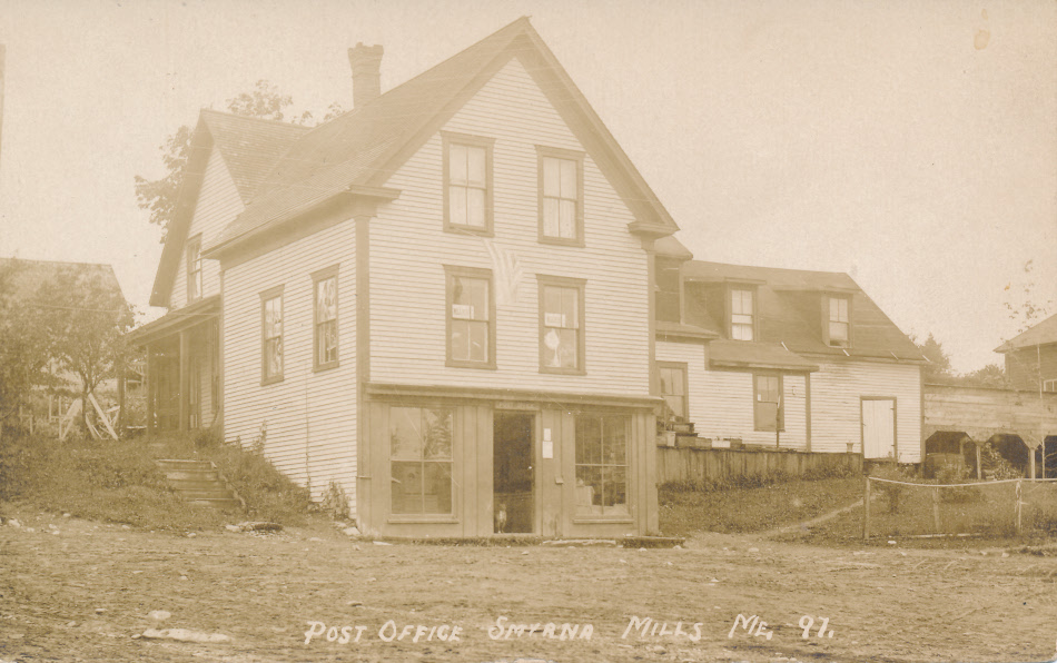 Smyrna Mills, Maine Post Office Post Card