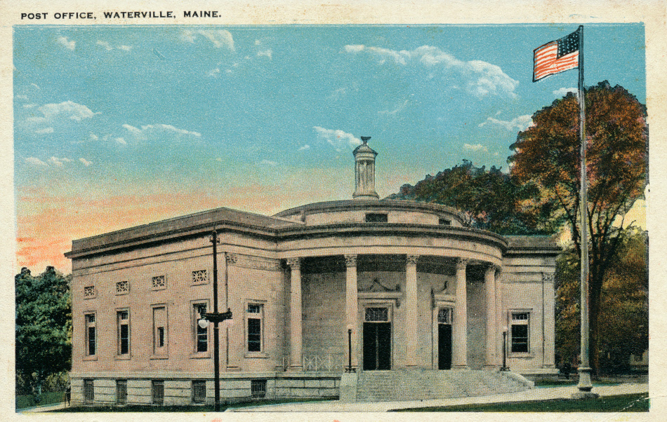 Waterville, Maine Post Office Post Card