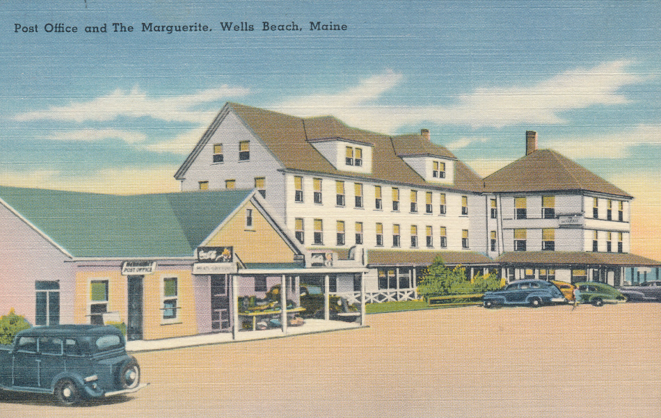 Wells Beach, Maine Post Office Post Card