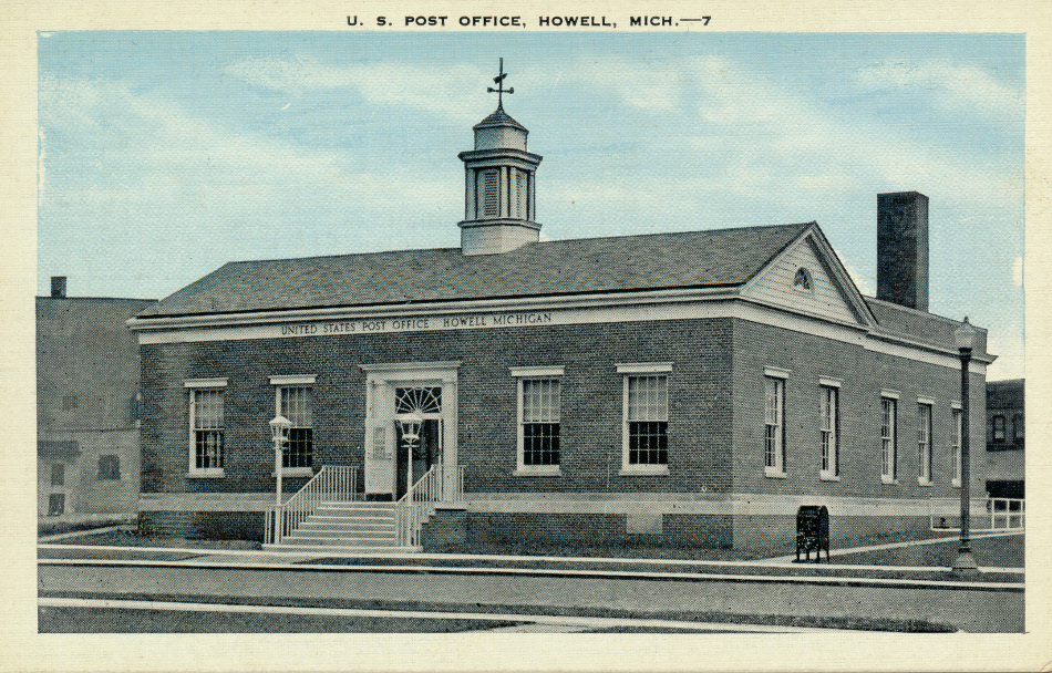 Howell, Michigan Post Office Post Card