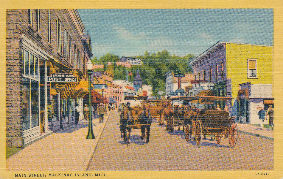 Mackinac Island, Michigan Post Office Post Card