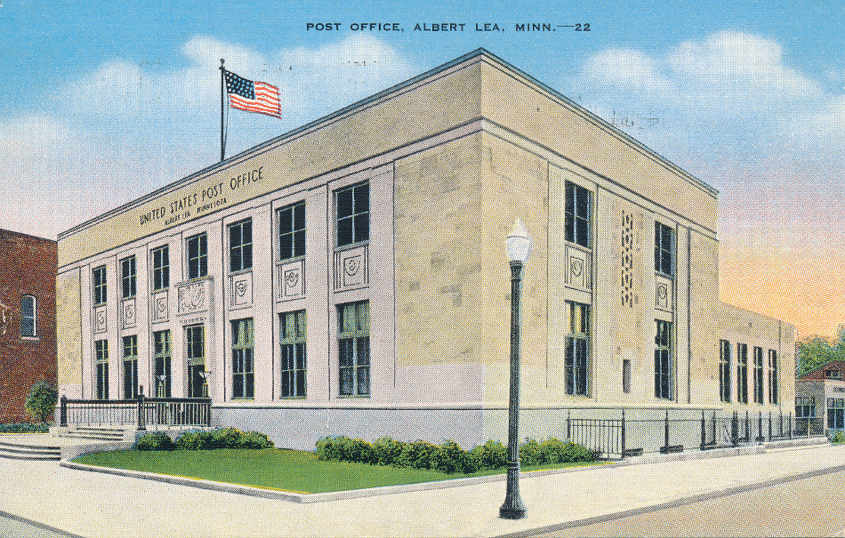 Albert Lea, MinnesotaPost Office Post Card