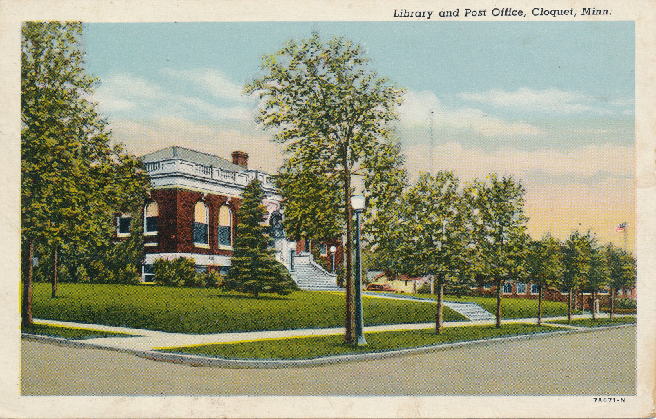 Cloquet, MinnesotaPost Office Post Card