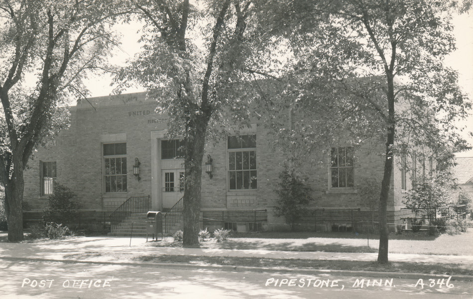 Pipestone, MinnesotaPost Office Post Card