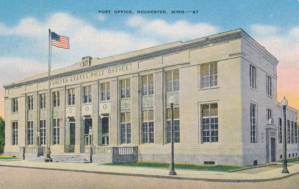 Rochester, Minnesota Post Office Post Card