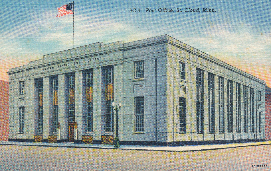 St. Cloud, Minnesota Post Office Post Card