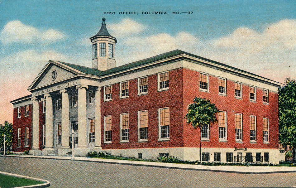Columbia, Missouri Post Office Post Card
