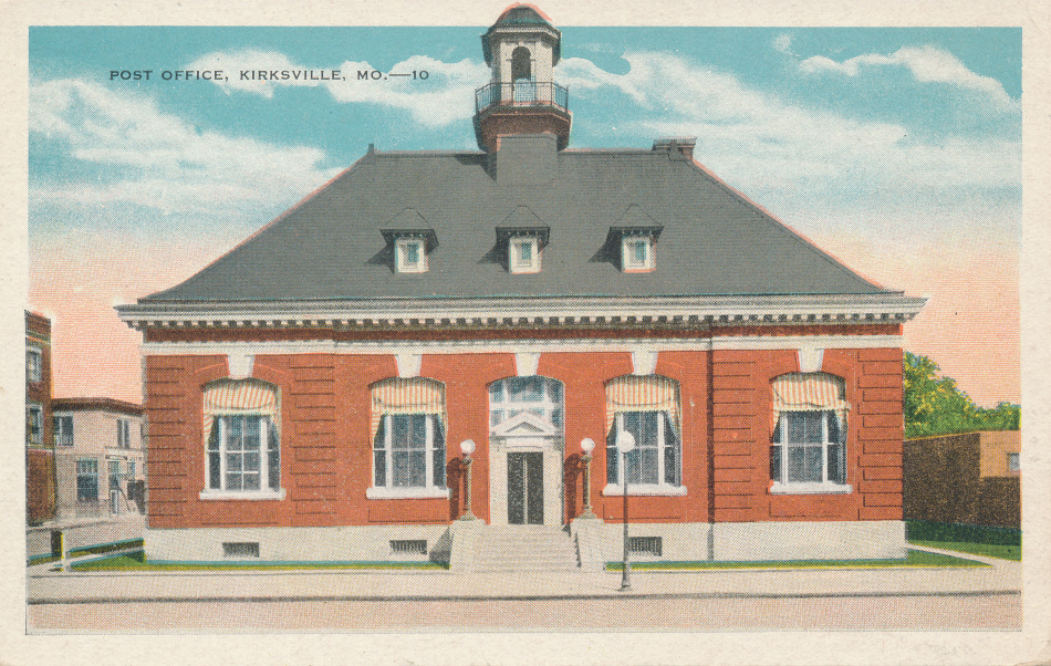 Kirksville, Missouri Post Office Post Card