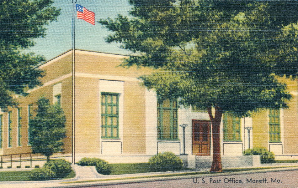 Monett, Missouri Post Office Post Card