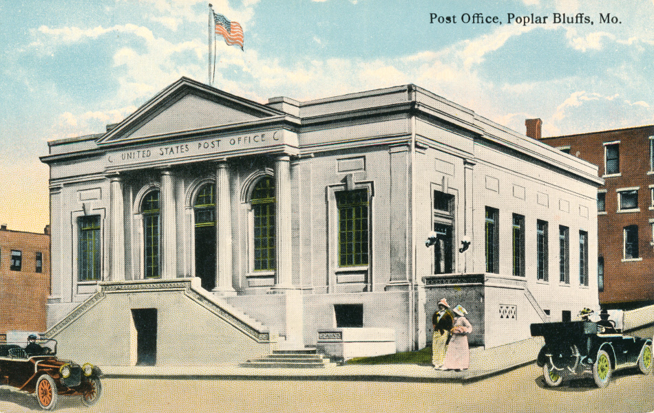 Poplar Bluffs, Missouri Post Office Post Card