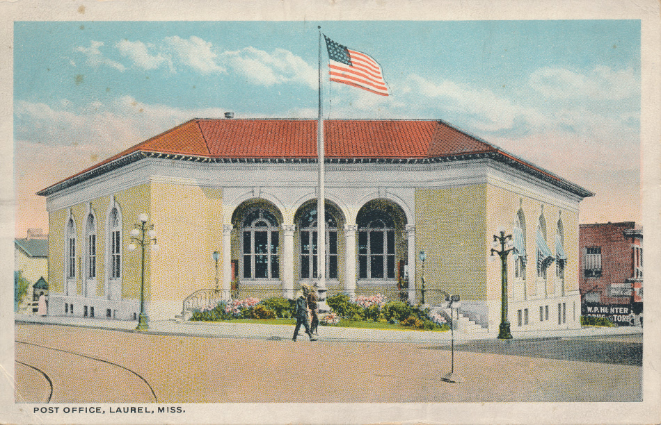 Laurel, Mississippi Post Office Post Card