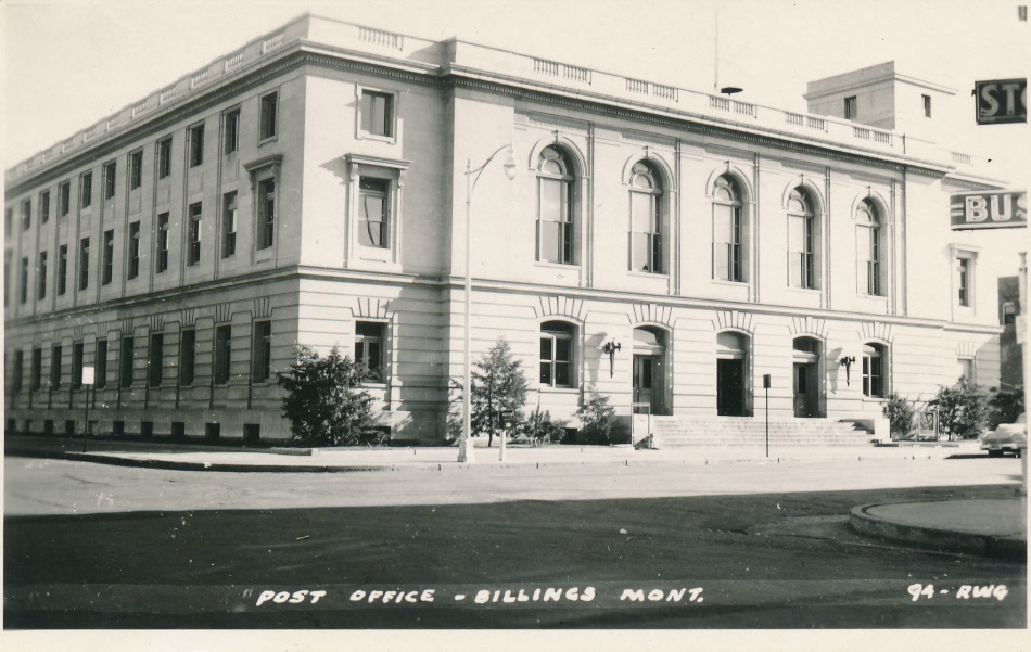 Billings, Montana Post Office Post Card