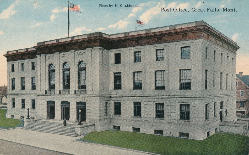 Great Falls, Montana Post Office Post Card
