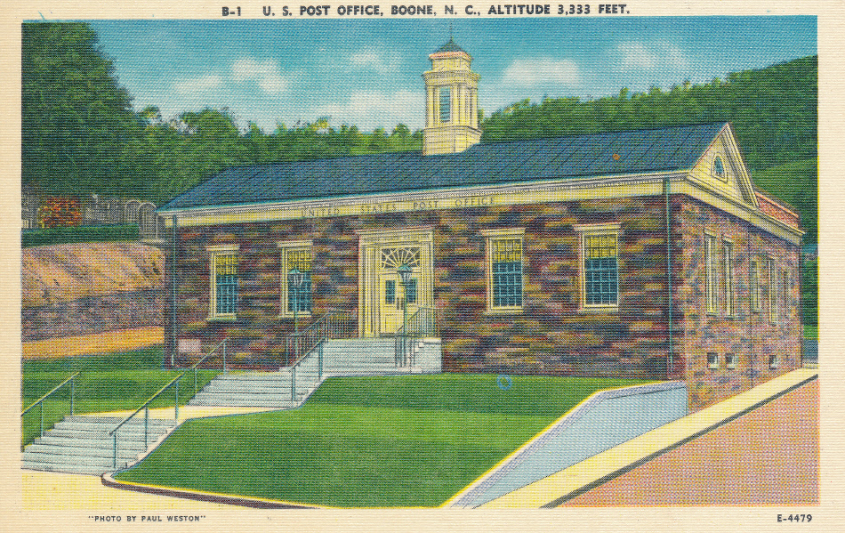 Boone, North Carolina Post Office Post Card