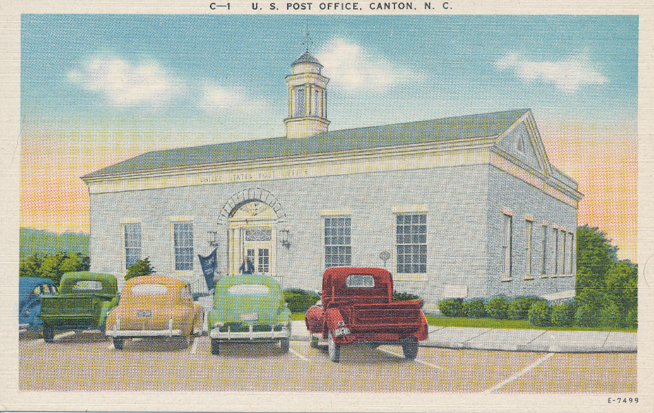 Canton, North Carolina Post Office Post Card