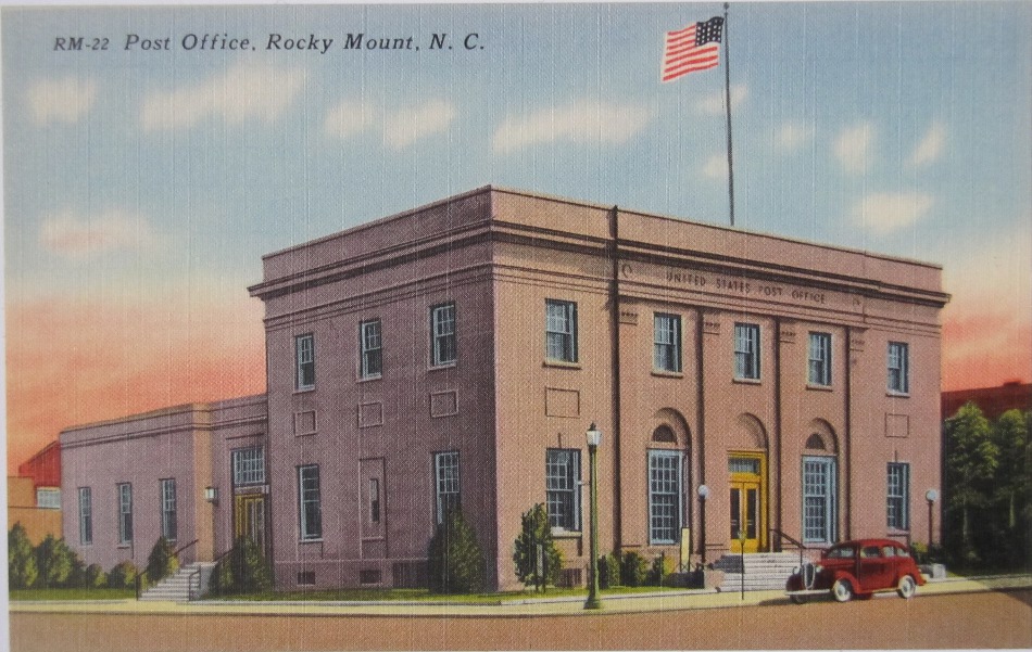 Rocky Mount, North Carolina Post Office Post Card