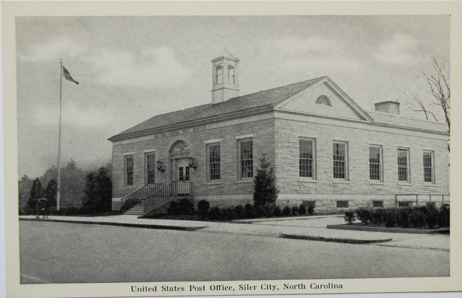Siler City, North Carolina Post Office Post Card