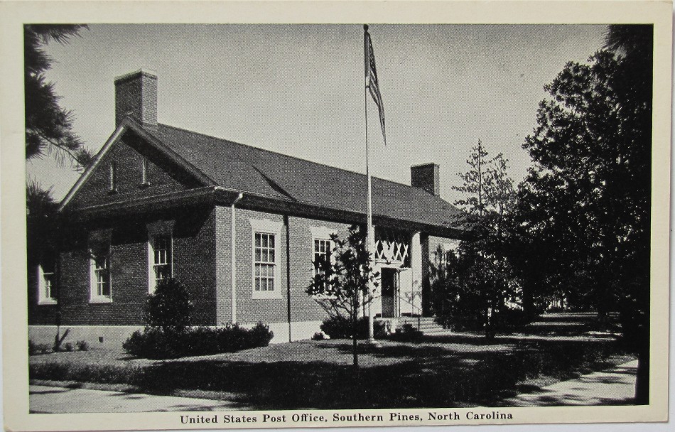 Southern Pines, North Carolina Post Office Post Card