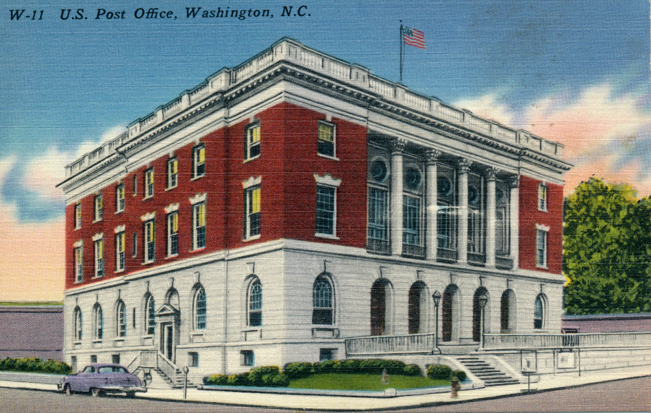 Washington, North Carolina Post Office Post Card
