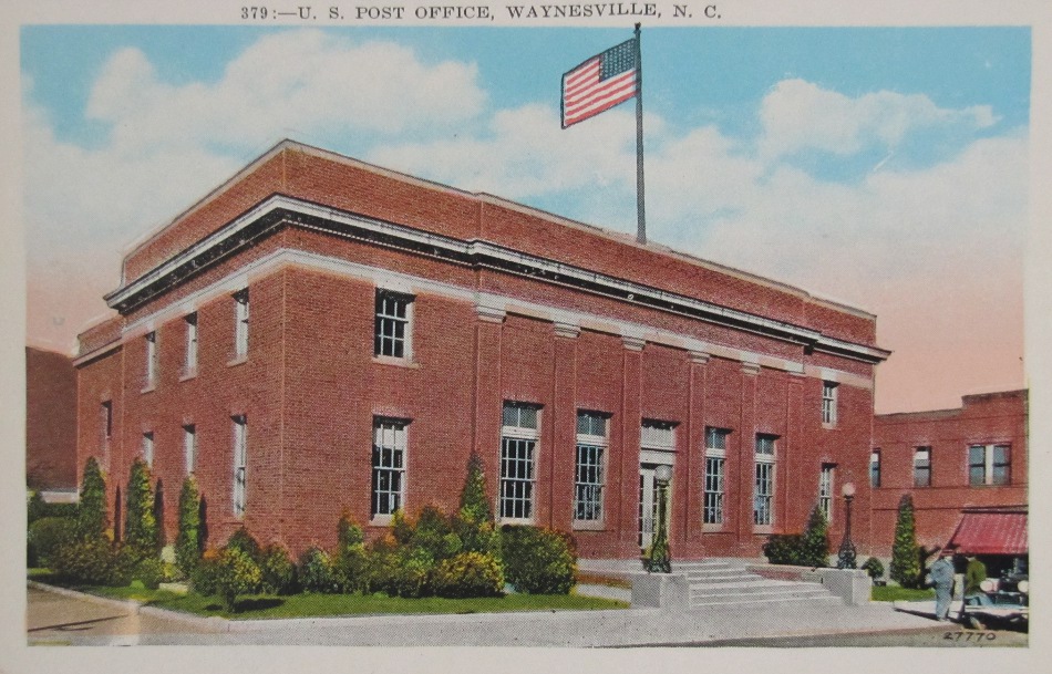 Waynesville, North Carolina Post Office Post Card