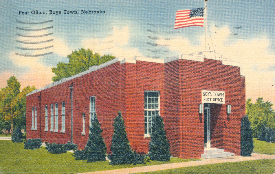 Boys Town, Nebraska Post Office Post Card